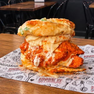 Giant Garlic Knot Sando